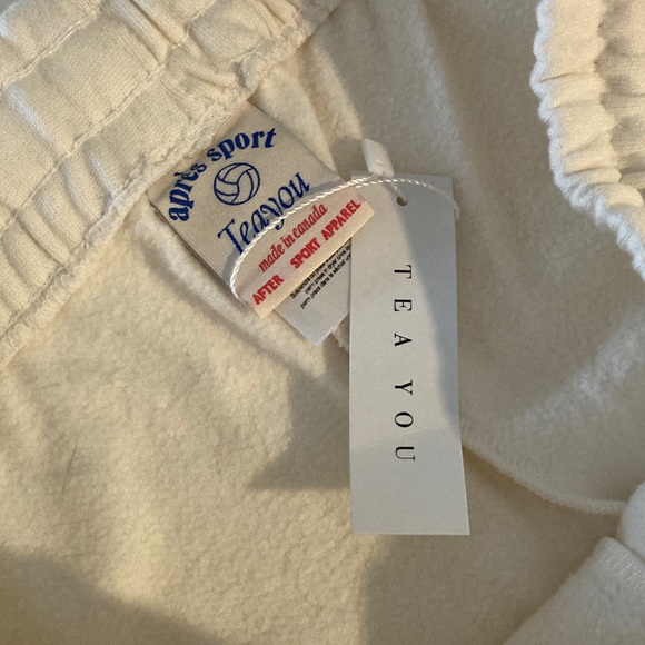 Sporty & Rich Tea You Apres Sport cream jogger pants Size medium - Picture 5 of 10